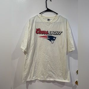 Zinc Coors Light Patriots short Sleeve Crewneck 100% Cotton Men's Sz Large